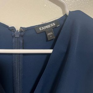 Dark blue express blouse,short sleeved